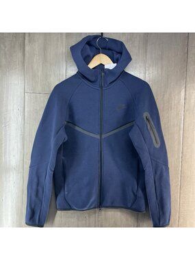 Nike Sportswear Men's Tech Fleece Full Zip Hoodie Blue Size XS HV0949-451